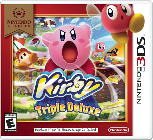 Kirby: Triple Deluxe [Nintendo Selects] cover art for Nintendo 3DS (3DS) platformer video game