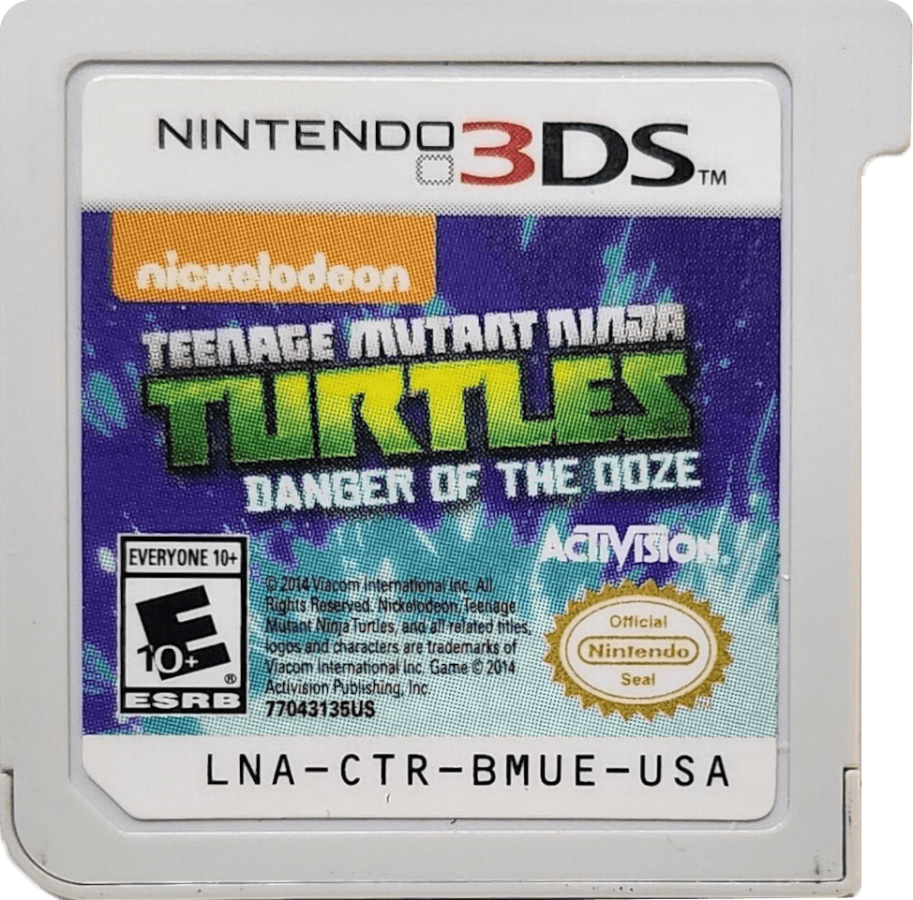 Teenage Mutant Ninja Turtles: Danger of the Ooze cartridge for Nintendo 3DS (3DS) action adventure video game