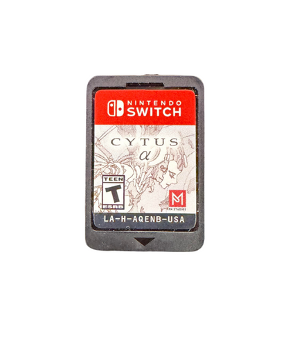 Cytus Alpha for Nintendo Switch with rhythm-music gameplay and stylized futuristic artwork game card