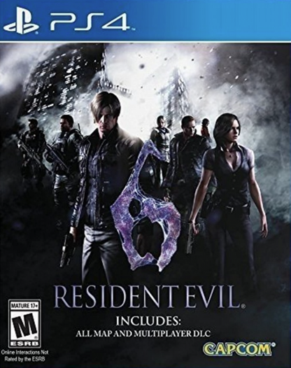Resident Evil 6 – PlayStation 4 (PS4) video game cover image, survival horror action