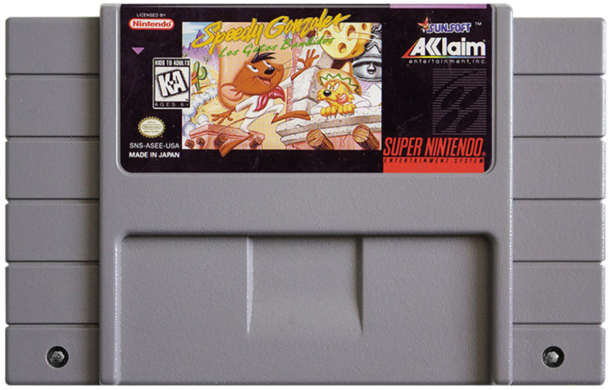 Speedy Gonzales Los Gatos Bandidos cartridge for Super Nintendo Entertainment System (SNES) retro video game