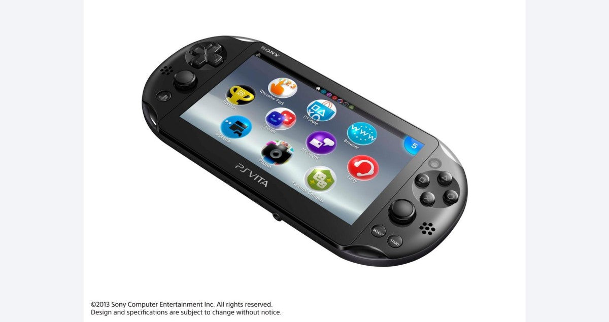 Sony PlayStation Vita 1101 PS Vita 1101 3G Black Scratch and Scuff Condition handheld gaming console featuring OLED touchscreen display dual analog sticks rear touchpad front and rear cameras 3G mobile connectivity Wi Fi wireless gaming portable PlayStation game compatibility black finish pre owned hardware with cosmetic wear retro gaming collection collectible handheld console appeal