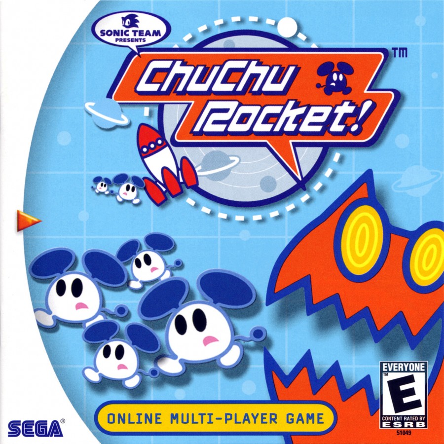 ChuChu Rocket Sega Dreamcast retro video game puzzle game cover art