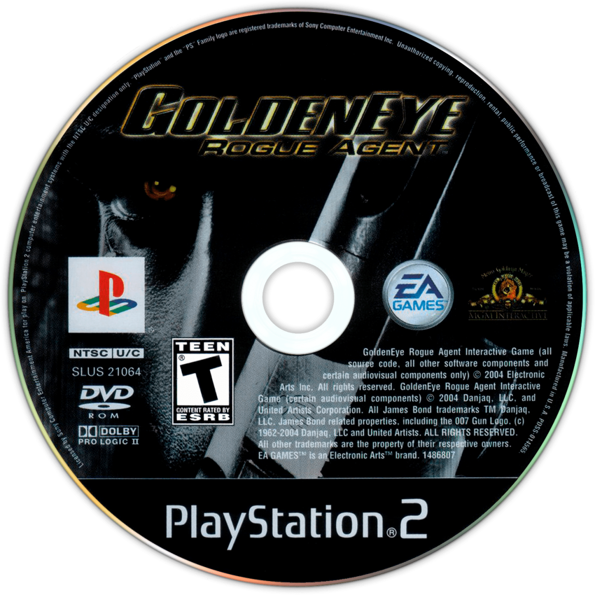 GoldenEye Rogue Agent PS2 PlayStation 2 first person shooter spy action game James Bond inspired tactical combat multiplayer mode retro video game disc
