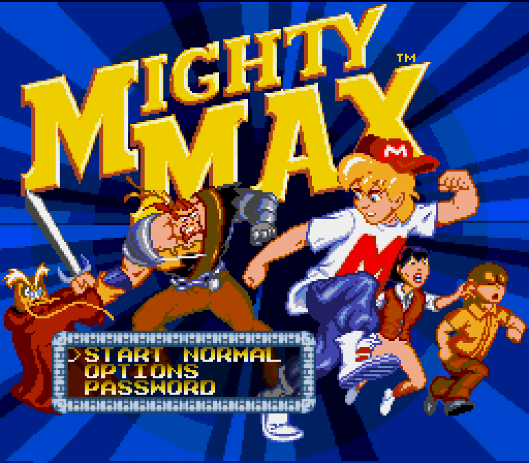 The Adventures of Mighty Max Sega Genesis retro video game action platformer title screen (1994)