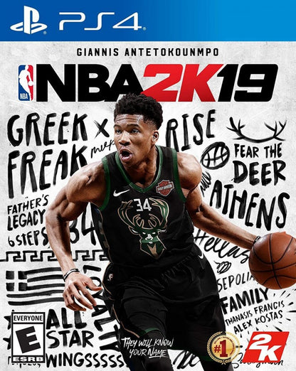 NBA 2K19 – PlayStation 4 (PS4) video game cover art, basketball sports simulation game.