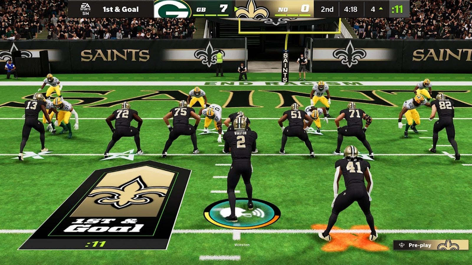 Madden NFL 22 for Xbox Series X (XSX) at Gamers INC, featuring the next-generation football experience powered by Dynamic Gameplay and Gameday Atmosphere, with enhanced AI, realistic player movement, and deeper "Face of the Franchise" and "Franchise Mode" features that bring every NFL Sunday to life in stunning 4K detail and lightning-fast loading speeds gameplay screenshot