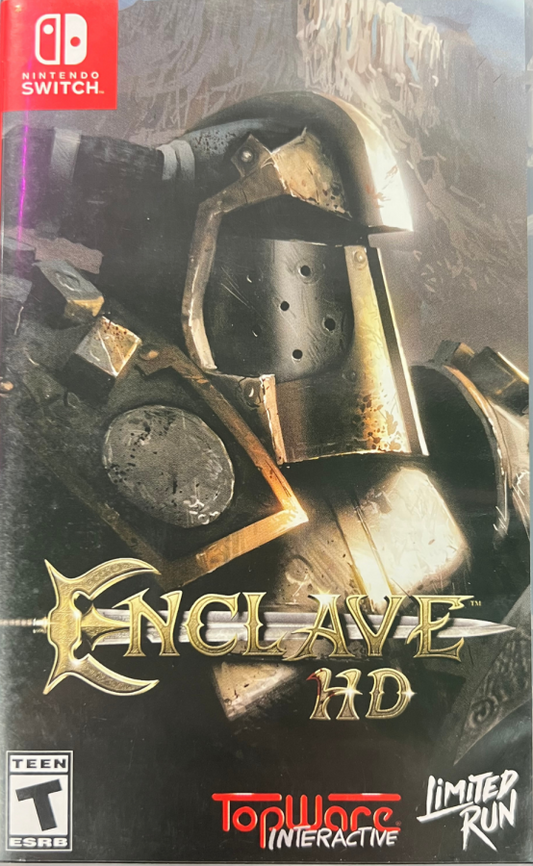 Enclave HD Nintendo Switch NS for action role playing video game fans featuring third person combat fantasy adventure multiple playable characters sword fighting magic abilities dungeon exploration challenging enemies character progression and enhanced HD visuals collectible gaming appeal front cover art