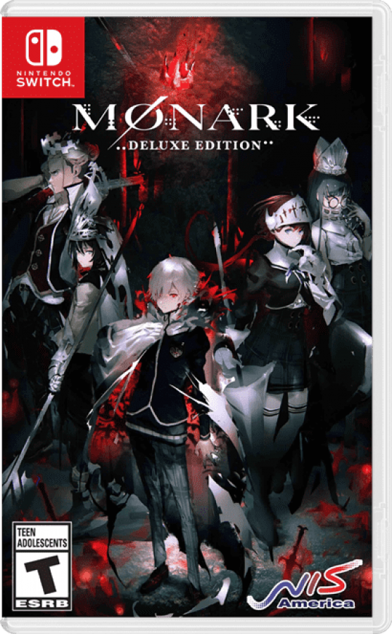 Monark Deluxe Edition Nintendo Switch NS for role playing video game fans featuring turn based tactical combat psychological storytelling character progression supernatural powers anime inspired visuals strategic battles bonus deluxe edition content collectible gaming appeal cover art