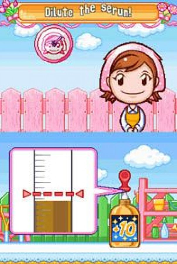 Gardening Mama for Nintendo DS, gameplay for a simulation video game with gardening activities, planting mini-games, stylus-based gameplay, and casual family-friendly challenges