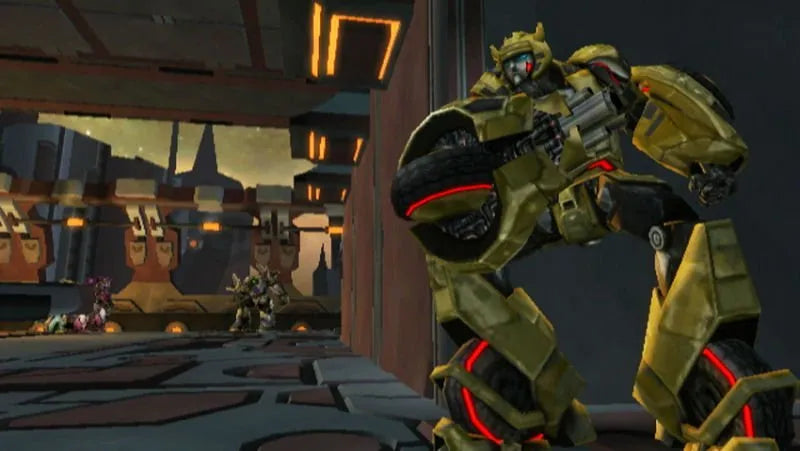 Transformers: Cybertron Adventures gameplay for Nintendo Wii (Wii) featuring rail‑shooter combat with Autobots and Decepticons, cinematic missions, and battles set on Cybertron.
