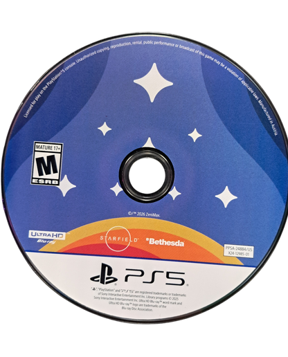 Starfield PS5 inspired design featuring epic sci fi role playing adventure aesthetic deep space exploration futuristic spacecraft interstellar discovery cosmic frontier gameplay immersive open world universe cinematic science fiction presentation disc