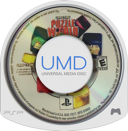 Capcom Puzzle World – PlayStation Portable (PSP) disc for puzzle video game compilation