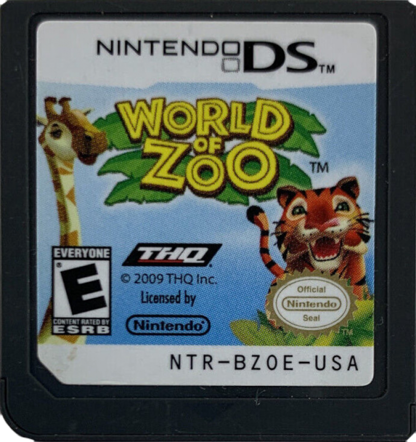 World of Zoo for Nintendo DS with animal care and zoo simulation theme cartridge