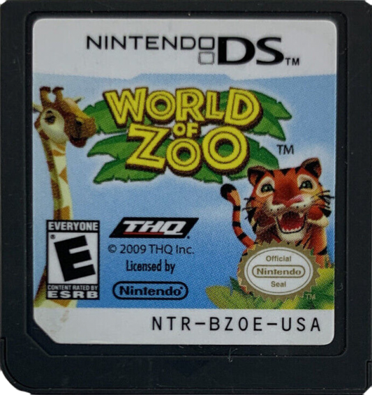 World of Zoo for Nintendo DS with animal care and zoo simulation theme cartridge