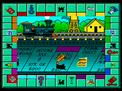 Monopoly gameplay for Sega Genesis (GEN) video game