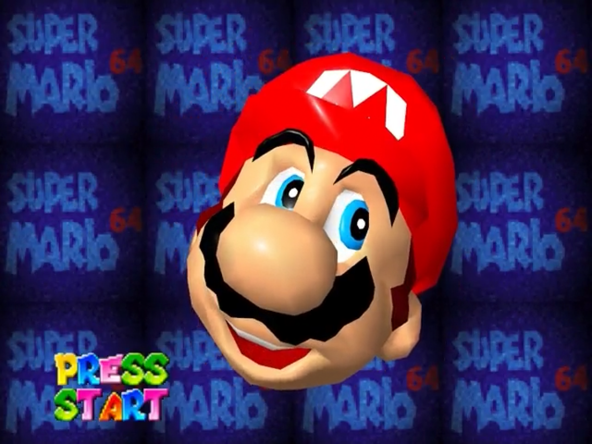 Super Mario 64 [Player's Choice] title screen for Nintendo 64 (N64) video game