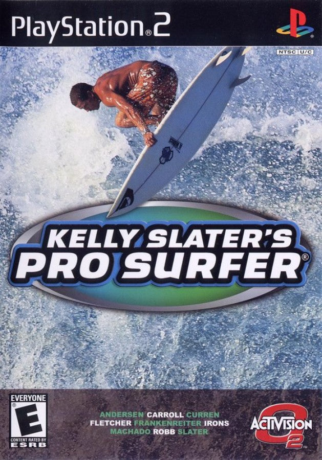 Kelly Slater's Pro Surfer cover art for PlayStation 2 (PS2) surfing video game. 