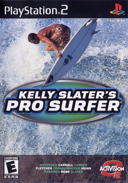 Kelly Slater's Pro Surfer cover art for PlayStation 2 (PS2) surfing video game. 