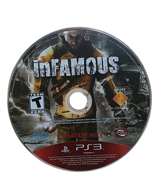 Infamous Greatest Hits disc for PlayStation 3 (PS3) video game