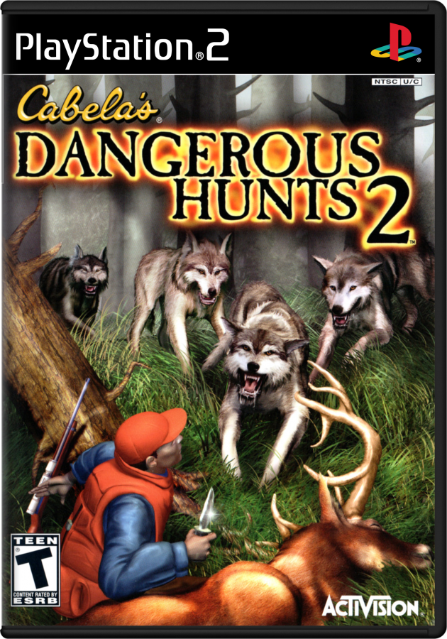 Cabela’s Dangerous Hunts 2 for PlayStation 2 with intense hunting challenges and wildlife survival theme cover art