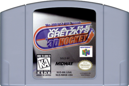 Wayne Gretzky's 3D Hockey Nintendo 64 game featuring fast-paced arcade hockey action on N64 cartridge