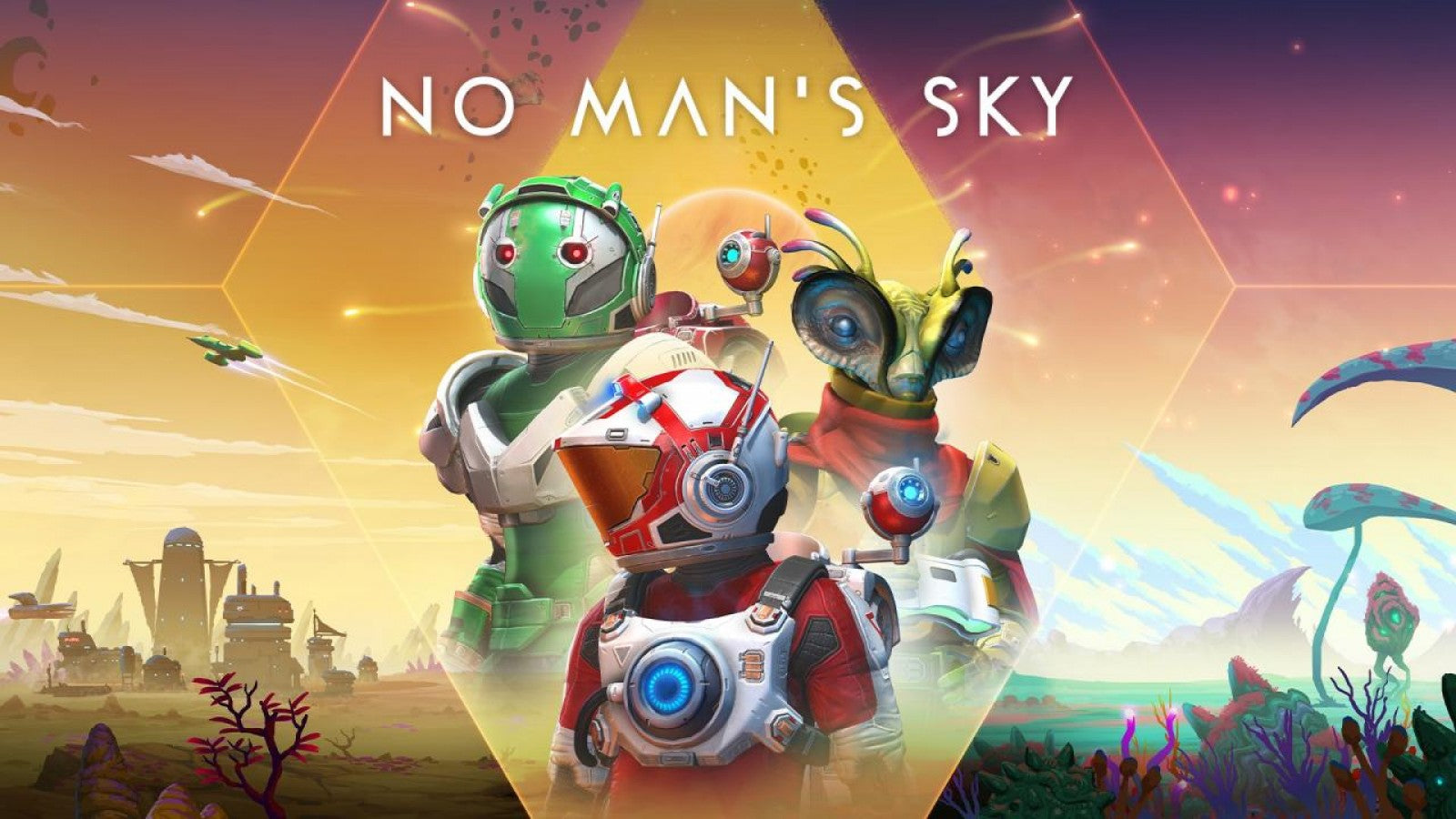 No Man's Sky Nintendo Switch (NS) title screen art for sci-fi exploration and survival adventure.