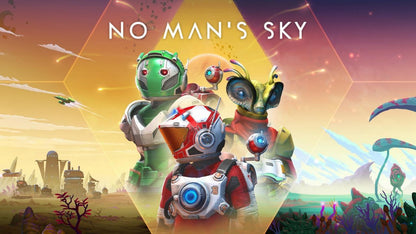 No Man's Sky Nintendo Switch (NS) title screen art for sci-fi exploration and survival adventure.