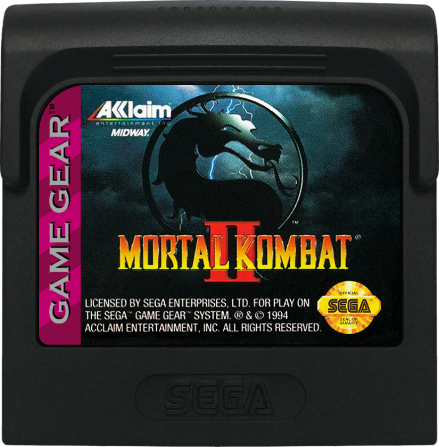 Mortal Kombat II cartridge for Sega Game Gear (GG) video game