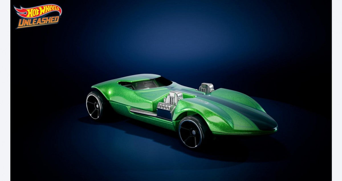 Hot Wheels Unleashed for PlayStation 4, gameplay for an arcade racing video game with toy car racing, fast-paced tracks, stunt driving, and competitive multiplayer gameplay