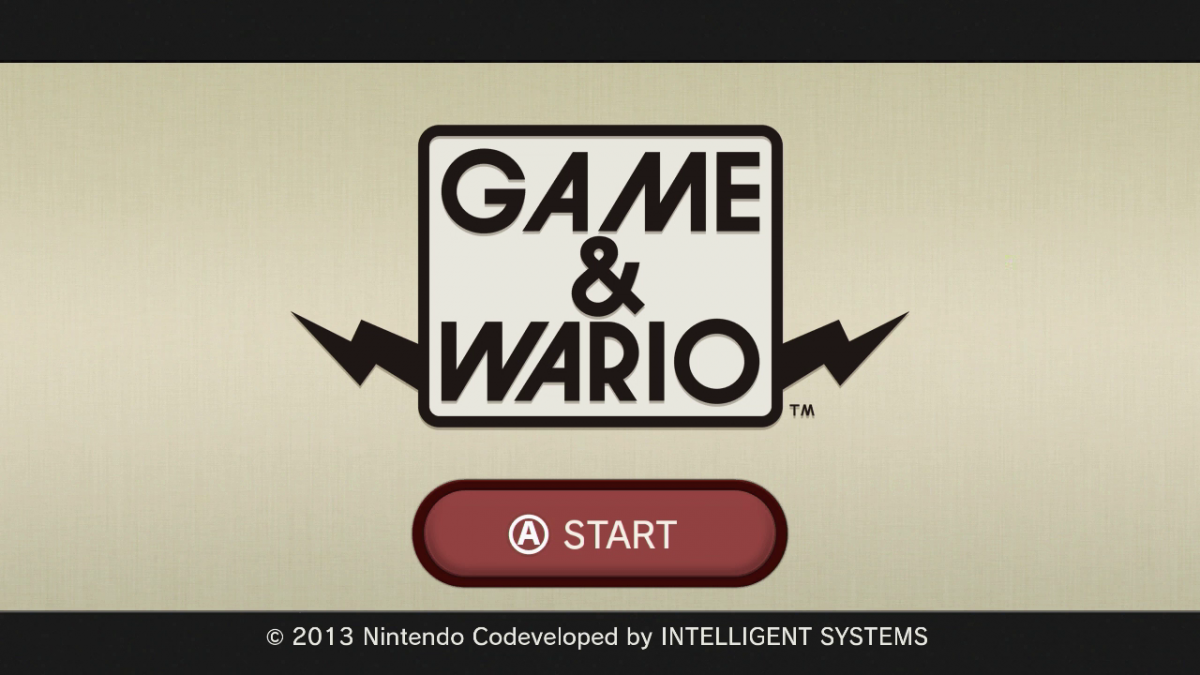 Game & Wario title screen art for Nintendo Wii U (WiiU) video game 