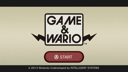 Game & Wario title screen art for Nintendo Wii U (WiiU) video game 