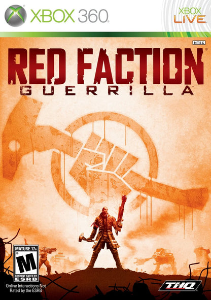 Red Faction: Guerrilla cover art for Xbox 360 (X360) open-world sci-fi third-person shooter video game