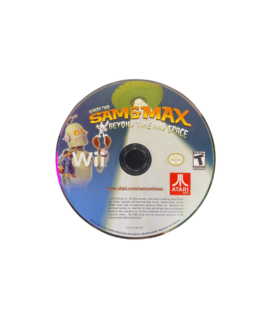 Sam & Max: Season Two - Beyond Time and Space disc art for Nintendo Wii (Wii) video game