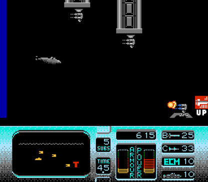 Hunt for Red October Nintendo Entertainment System NES video game featuring submarine action gameplay naval combat underwater missions strategic navigation torpedo attacks enemy submarines stealth operations ocean environments and classic 8 bit Nintendo gameplay retro video game collection collectible gaming appeal gameplay