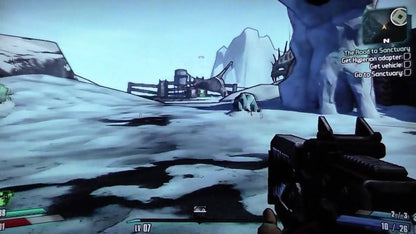 Borderlands 2 Game of the Year GOTY Edition Xbox 360 first-person shooter looter-shooter RPG with co-op gameplay cel-shaded art style vault hunting and extensive DLC content gameplay screenshot