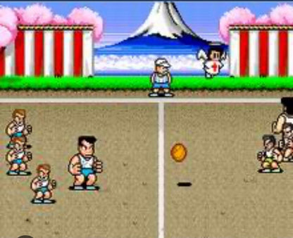 Super Dodge Ball cartridge for the Nintendo Entertainment System featuring 8 bit sports action with fast paced dodgeball gameplay multiple teams and competitive multiplayer matches gameplay 