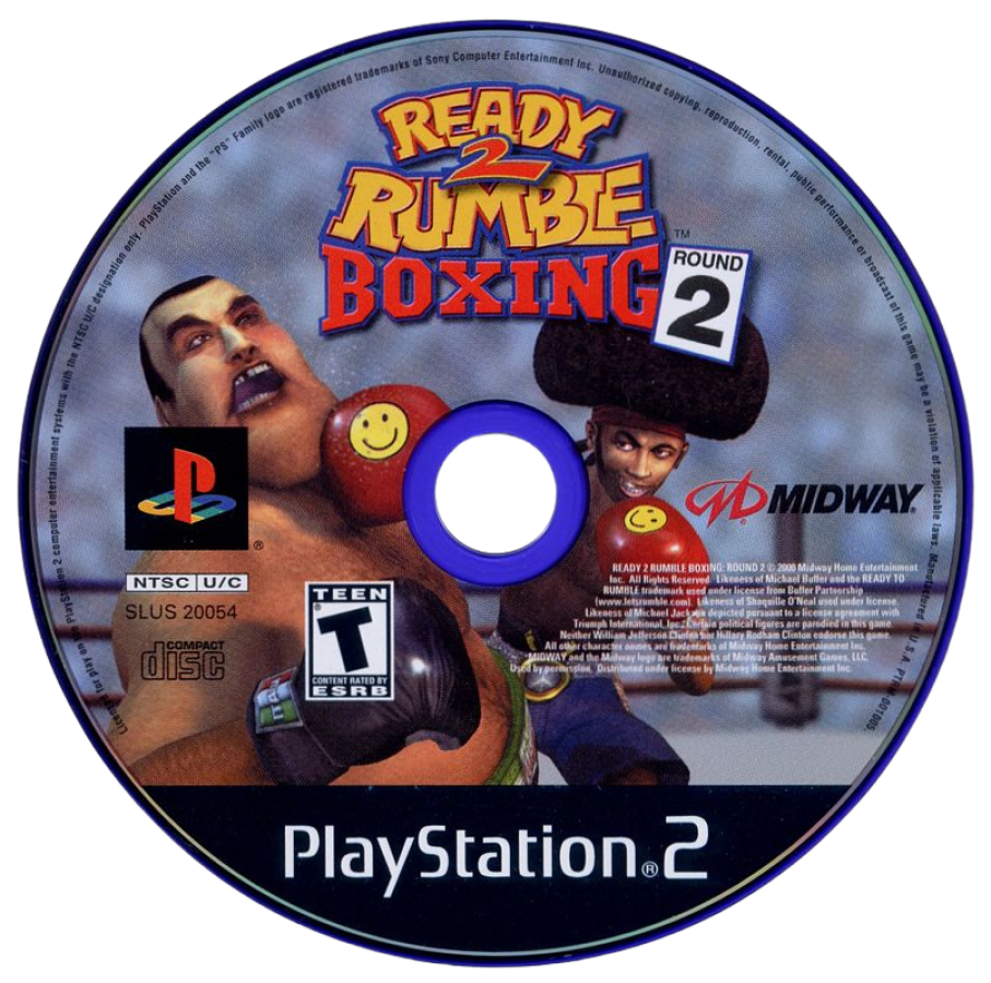 Ready 2 Rumble Boxing: Round 2 – PlayStation 2 (PS2) video game disc, arcade-style boxing sports game.