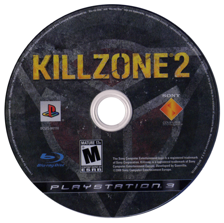 Killzone 2 disc for PlayStation 3 PS3 video game