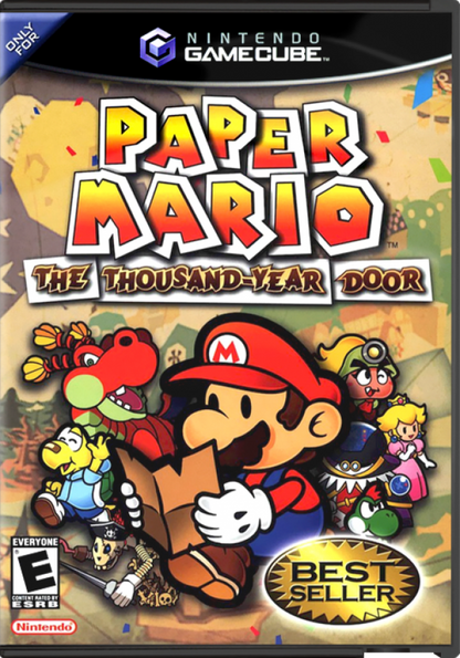 Paper Mario: The Thousand-Year Door – GameCube (GC) Front Cover Art for this GameCube Video Game