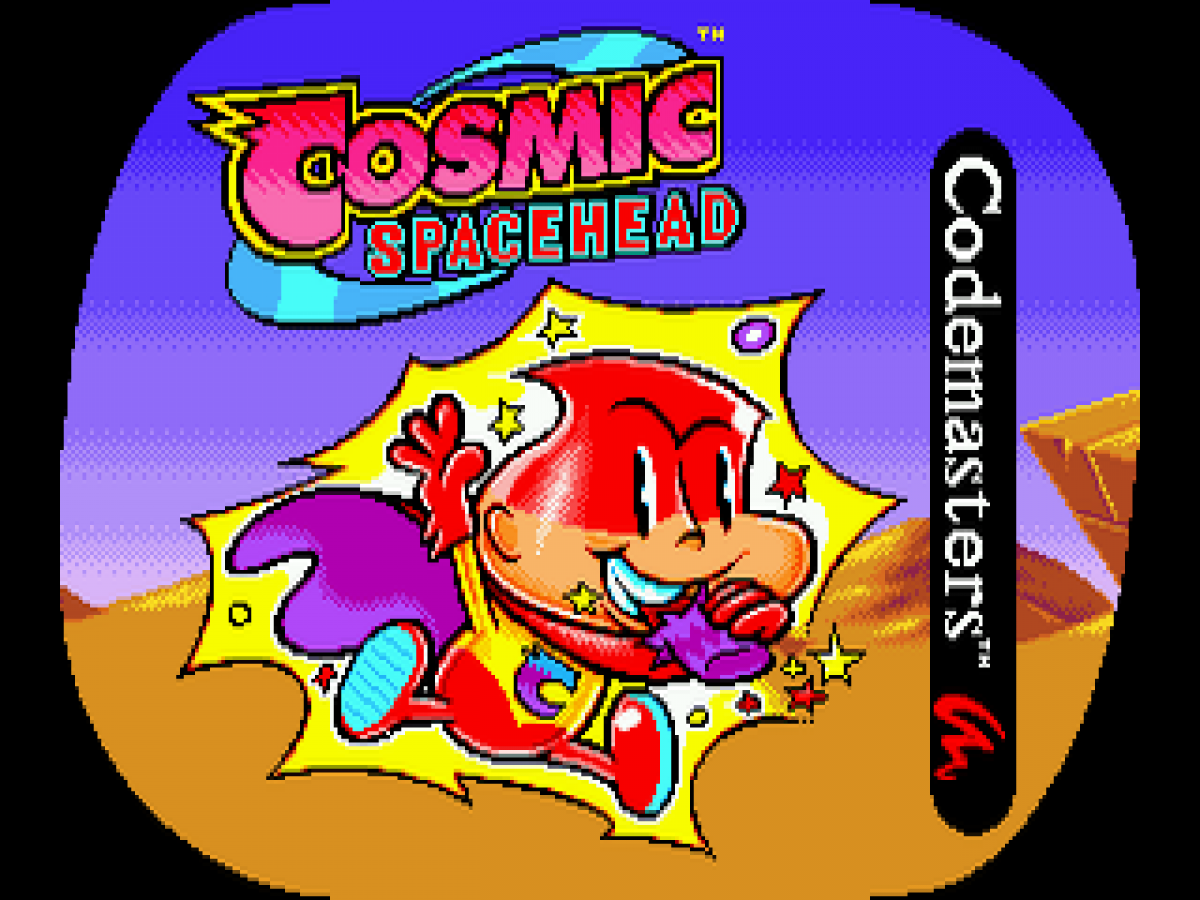 Cosmic Spacehead title screen for Sega Genesis (GEN) video game
