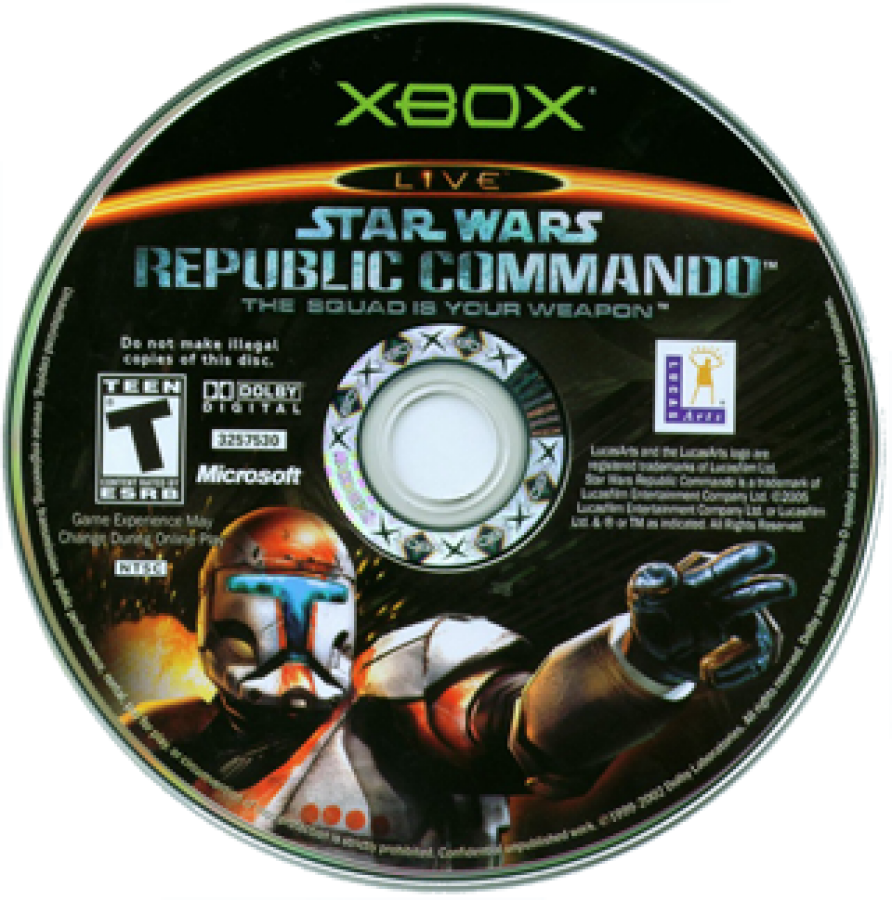 Star Wars: Republic Commando disc art for Xbox (XBOX) video game
