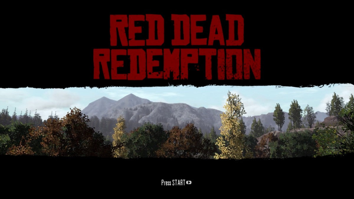 Red Dead Redemption title screen for Xbox 360 (X360) video game 