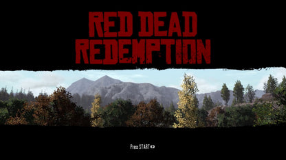 Red Dead Redemption title screen for Xbox 360 (X360) video game 