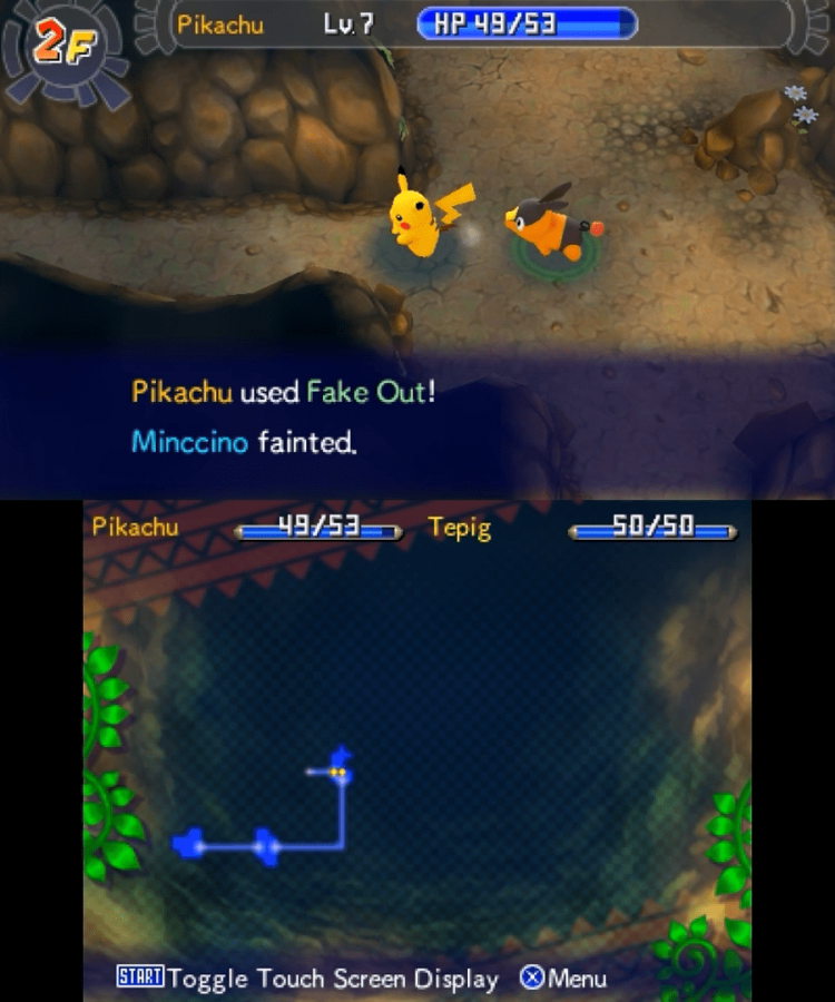 Pokémon Mystery Dungeon: Gates to Infinity gameplay for Nintendo 3DS (3DS) dungeon crawler role-playing video game