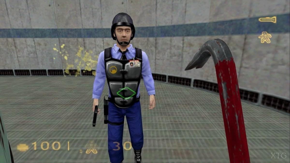 Half-Life for PlayStation 2 first person shooter video game featuring immersive sci-fi storytelling intelligent enemy AI physics based gameplay and the complete Valve classic experience adapted for console gameplay
