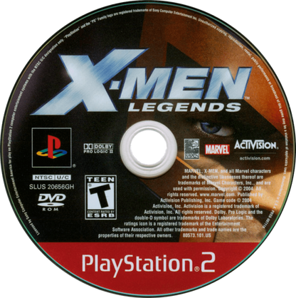 X-Men Legends Greatest Hits PlayStation 2 PS2 retro video game action RPG disc (2004)