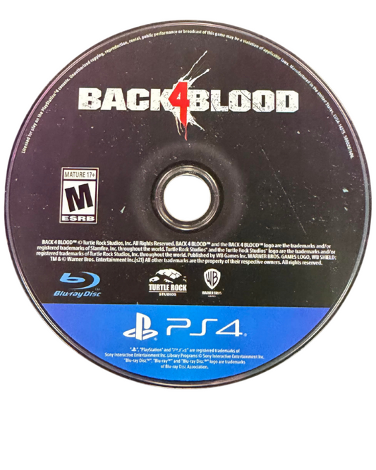 Back 4 Blood PlayStation 4 (PS4) video game disc cooperative first-person shooter
