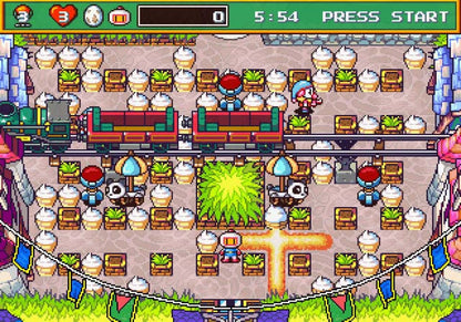 Saturn Bomberman Sega Saturn multiplayer party game classic Bomberman arcade action maze battles bomb placement strategy Hudson Soft cooperative and versus modes retro gaming Sega Saturn software video game title gameplay