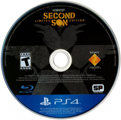 Infamous Second Son [Limited Edition] disc cover art for PlayStation 4 (PS4) video game.